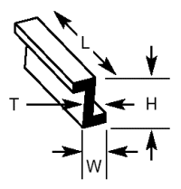 ZFS-2 Plastruct - Zee Bars 1.6 x 1.mm