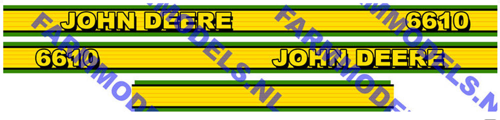 John Deere 6610 Self-Adhesive Decals/Sticker 1:32 Scale DEC36