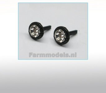 2x Work lights round, rod back, glimmers loose approx. Ø 4 mm 1:32 AM-03080 22446