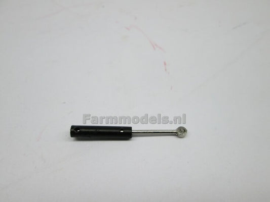 Cylinder Plastic black length in=22mm, length out=32mm, Ø 4mm 20206