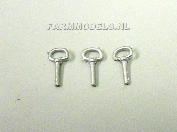 3 x Metal Eye Pins 1:32 Scale by Artisan 32 20810/04116