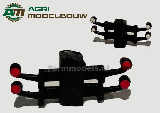 4 Position lights superstructure Red-White 1:32 Agri Modelbouw AM-03039 22104