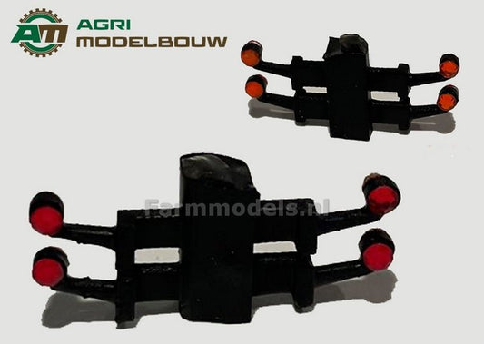 4 Position lights superstructure Red-Orange 1:32 Agri Modelbouw AM-03040 22105