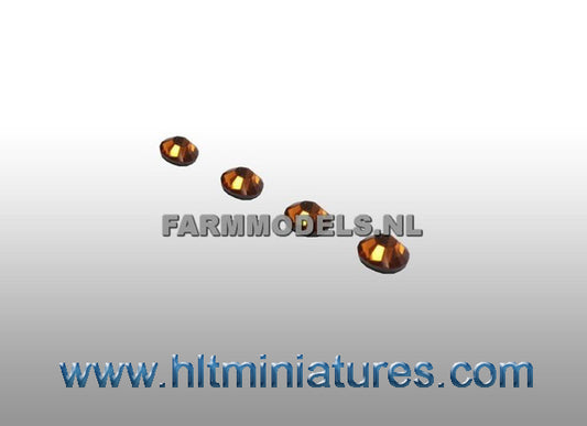 2.5mm Bronze Round Glimmer Transparent Lights (4) 1:32 Scale 22179