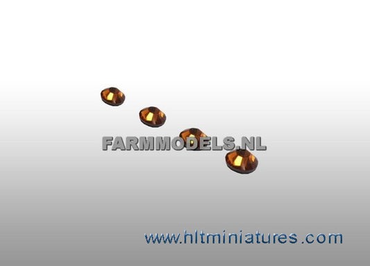 4mm Bronze Round Glimmer Transparent Lights (4) 1:32 Scale 22182