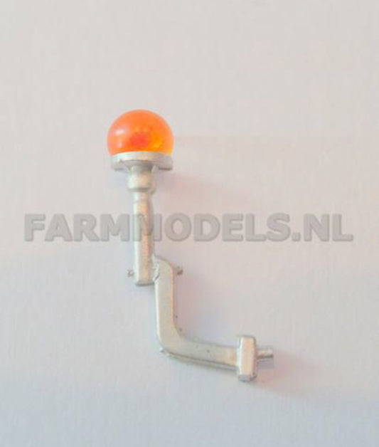 Orange Tractor Lights Beacon with white metal Support 1:32 Scale by Artisan32 22389 (04313)