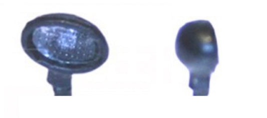 2 spotlights small / round with black support, real glasses with black plastic, 1/32 (Item no.: 22435)