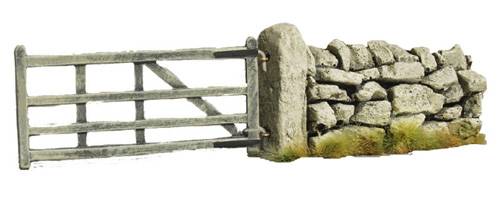 C08EF Traditional Gate and Post Set by JG Miniatures