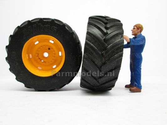 Mitas 900/60 R42 tire set Ø 65.2 x 27.7 mm including Vredo VT 7028 rims 1:32 36246