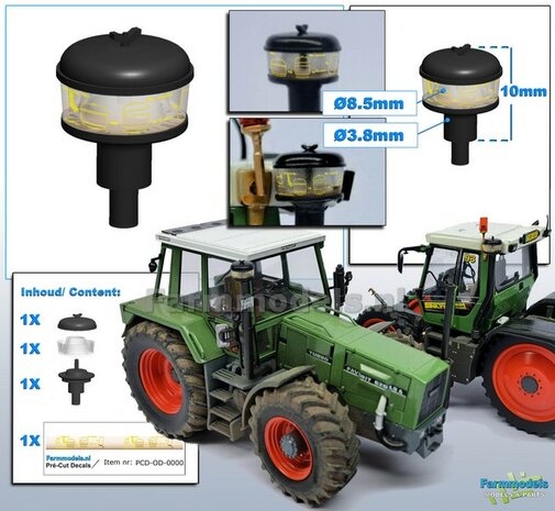 1x CYCLONE FILTER LOW VERSION with FLAT HOOD & TRANSPARENT DROP TRAY + Pré-Cut Decal 1:32 413333