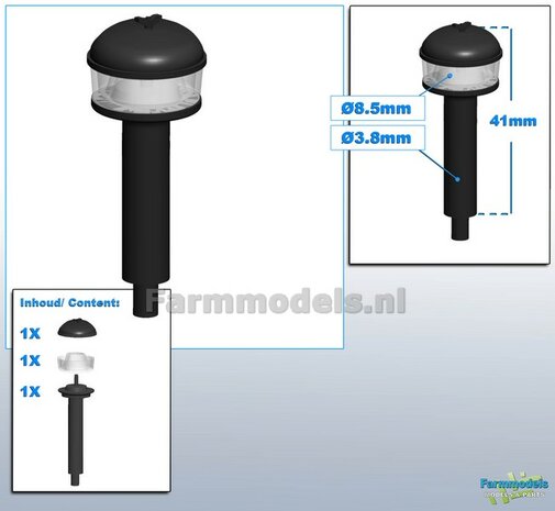 1x CYCLONE FILTER (Air (pre) filter) HIGH VERSION with CONVEXED HOOD & TRANSPARENT COLLECTION TRAY 1:32 413348