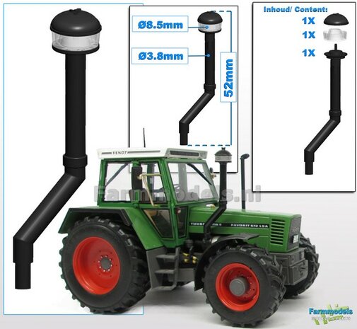 1x CYCLONE FILTER (Air (pre) filter) HIGH VERSION WITH BENT with CONVEXED COVER & TRANSPARENT COLLECTION TRAY 1:32 413535