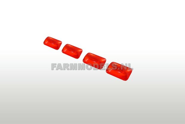 4x Rear Light Glimmer RED 2.5mm x 4mm red/diamond 1:32 492222
