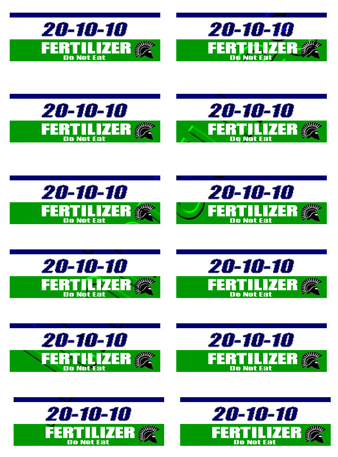12 x Self-adhesive fertilizer sack decals 1:32 Scale by HLT DEC13