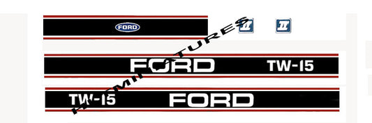 Ford TW-15 Gen II Tractor Self-adhesive Decals/Sticker for Britains TW15 1:32 Scale Dec27