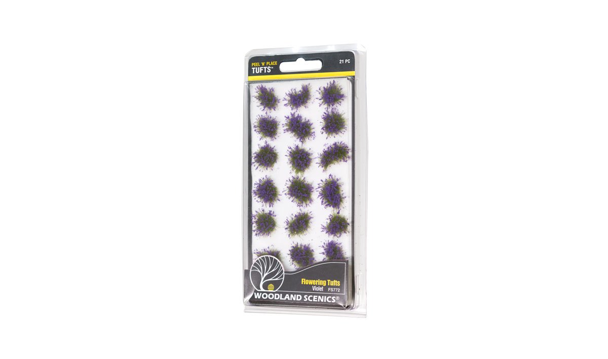 21 x Violet Green Grass Tufts by Woodland Scenics (Cat no. FS772)