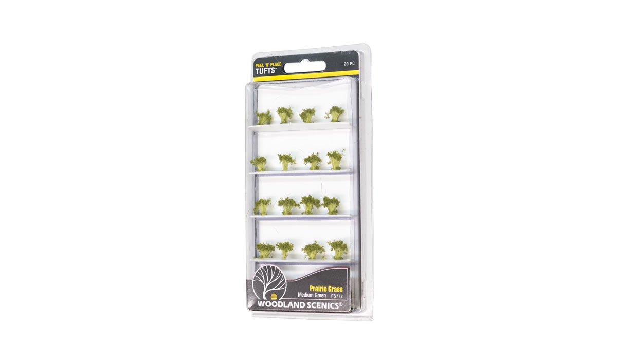 20 x Medium Green Prairie Grass Tufts by Woodland Scenics (Cat no. FS777)