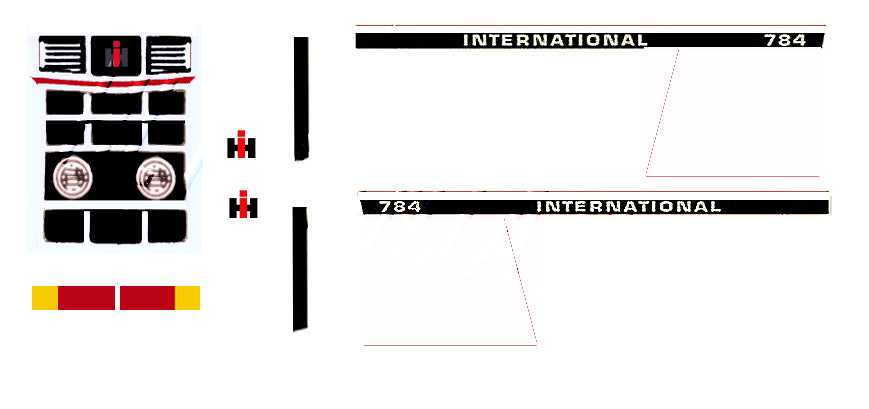 IH International 784 decals