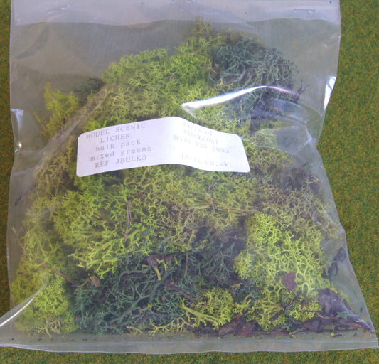 JBULKG Large Pack of Mixed Green Lichen for Hedges Etc by Javis