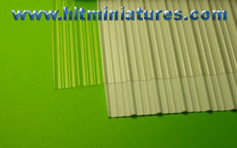 Corrugated White/Clear Iron/Tin/Metal Shed Roof Sheet Corrugated A3 Size Plastic 1:32 Scale by Minia-CN MCD-056 A/B