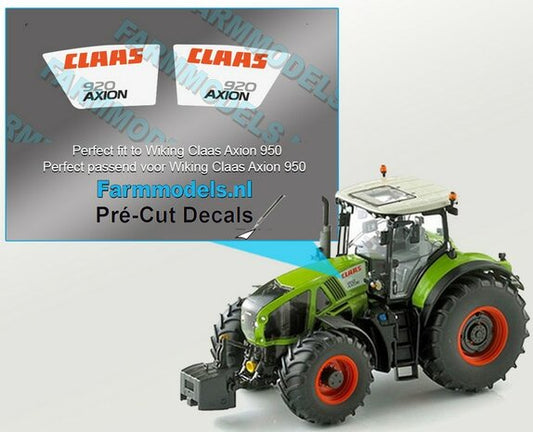 CLAAS AXION 920 type stickers for CLAAS AXION WIKING hood Pré-Cut Decals 1:32 Farmmodels.nl PCD-CL-090911
