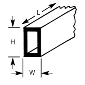 RTFS-10 Plastruct - Rectangular Tubes 7.9mm x 6.4mm