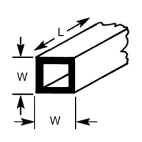STFS-4 Plastruct - Square Tubes 3.2mm