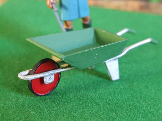 Green Wheelbarrow 1:32 scale by HLT Miniatures WM010G