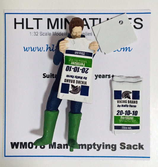 WM078D Man Emptying Sack of Fertilizer 1:32 Scale Figure