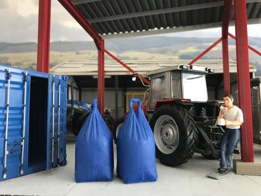 1 x Blue Top Lift/Dumpy Bags/Sacks 1:32 scale by HLT Miniatures WM087B