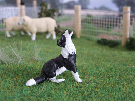 WMA13 Border Collie Dog Barking Badger by HLT Miniatures