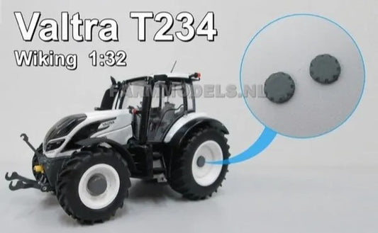 2 x Valtra 9mm Hub Caps to Fit Wiking 1:32 Scale by Artisan 32 29002/VG