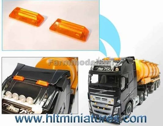 12.5x4mm Orange Rotating Beacons/Lights (2) 1:32 Scale 480916