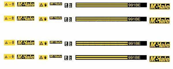 McHale Bale Wrapper 991BE Decals 1:32 Scale by HLT DEC12