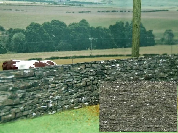 FBW011 5x Sheets of Granite Wallpaper 1:32 scale by HLT Miniatures