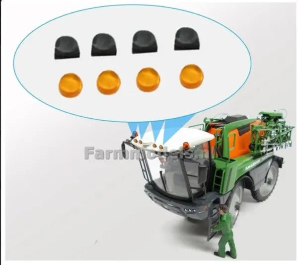 4 X Black Bracket + 4 x Orange Toplight 22290