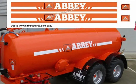 2 x Abbey Slurry Tanker Self- Adhesive Decals 1:32 Scale (DEC45)