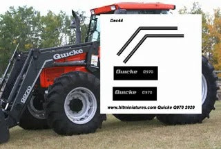 2 x Quicke Q970 Self- Adhesive Decals (to fit UH Faucheux Front Loader) 1:32 Scale (DEC44)