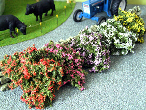 S08 Flowering/Flowers Bushes by JG Miniatures