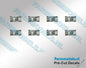 8x Chassis plate type-A stickers Pré-Cut Decals 1:32 Farmmodels.nl 00121