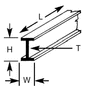 BFS-16 Plastruct - I Beam 12.7mm