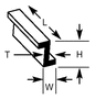 ZFS-3 Plastruct - Zee Bars 2.4 x 1.65mm