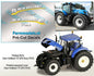 New Holland T7.165S Blue Logo type stickers for the hood of NH T7.270 Blue by ROS Pre-Cut Decals 1:32 Farmmodels.nl  074500