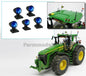 5x Top lights on support with feet, Blue glimmers 1:32 Agri Model Building AM-03101 (Item no.: 22324)