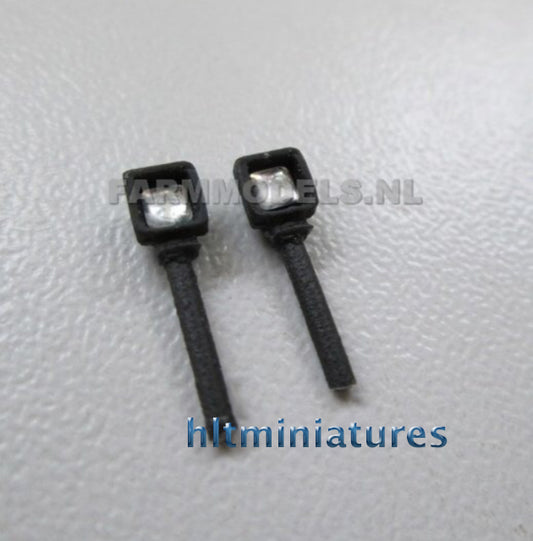 3mm Square Work Lights (2) 1:32 Scale by Artisan 32 22437 (04306)