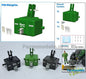 SUPER FRONT WEIGHT 400 kg + TOW BAR + Pre-Cut Decal Sticker Set + PINS Material: Resin JD 7310r GREEN Supplied painted 1:32  260607