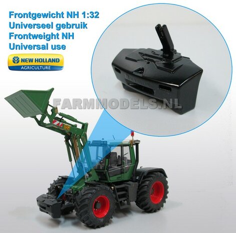 Front weight NH Universal, Black, Die Cast, 1:32 269655