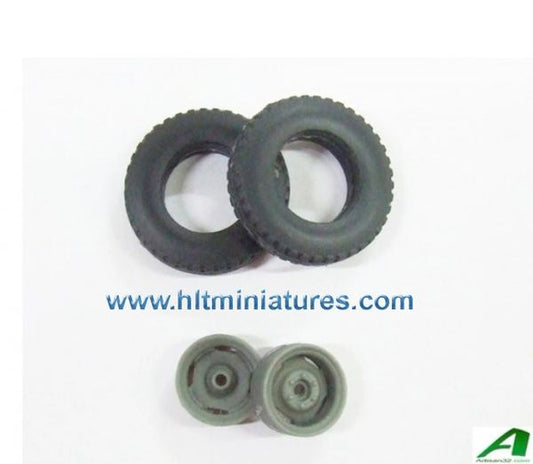 26x5.5mm Road Tread Wheels/Tyres Front Axle/Trailer 1:32 Scale by Artisan32 (Cat No. 30050/04224)