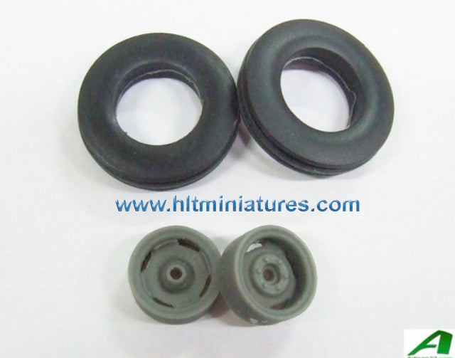 26x5.5mm Wheels/Tyres Front Axle/Trailer 1:32 Scale by Artisan32 (Cat No. 30051/04225)