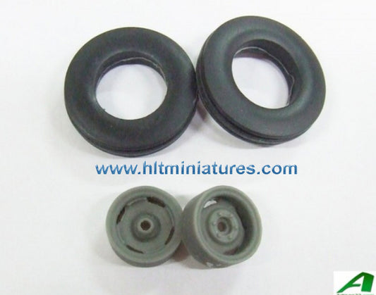 26x5.5mm Wheels/Tyres Front Axle/Trailer 1:32 Scale by Artisan32 (Cat No. 30051/04225)